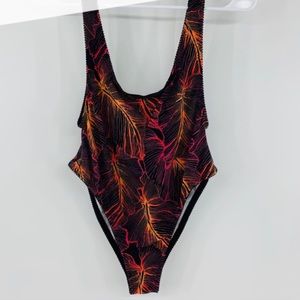 Free People Tropical Scoop Back Bodysuit